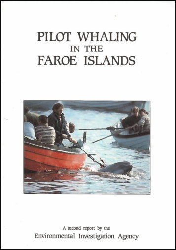 Front cover of our report on Pilot Whaling in the Faroe Islands (1986)