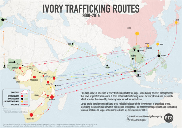 Ivory trade routes map - optimised