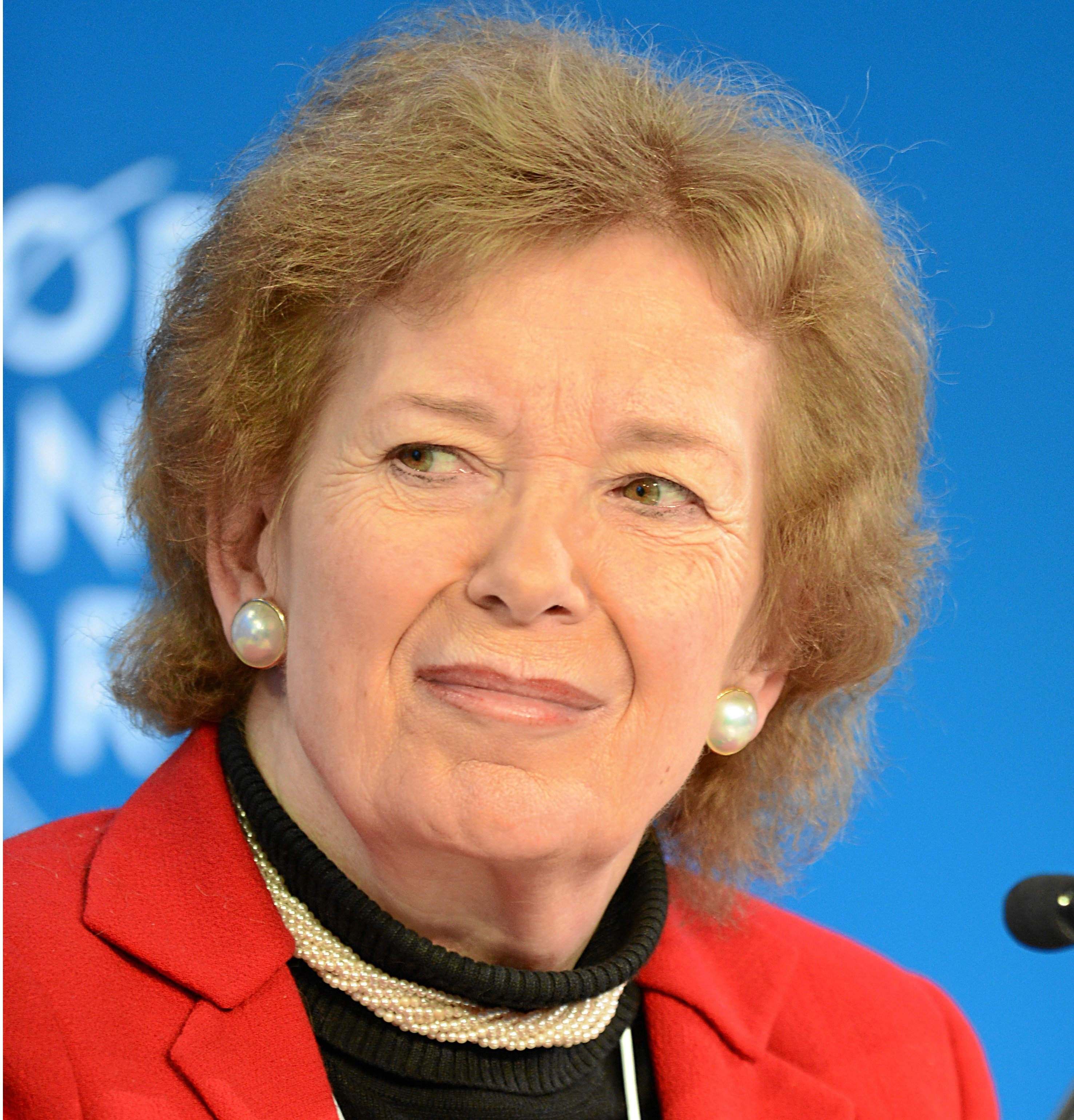 DAVOS/SWITZERLAND, 26JAN13 - Mary Robinson, President, Mary Robinson Foundation-Climate Justice, Ireland; Global Agenda Council on Human Rights speaks during the Session 'The Moral Economy: From Social Contract to Social Covenant' at the Annual Meeting 2013 of the World Economic Forum in Davos, Switzerland, January 26, 2013. Copyright by World Economic Forum swiss-image.ch/Photo Michael Wuertenberg