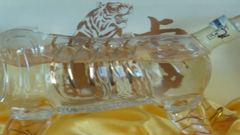 A tiger-shaped bottle of bone strengthening wile for sale, Qinhuangdao, China