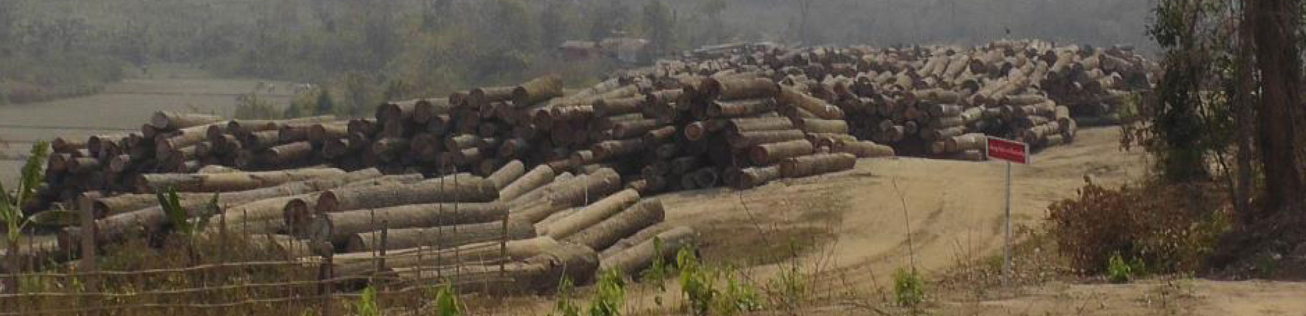 Log depot, Myanmar