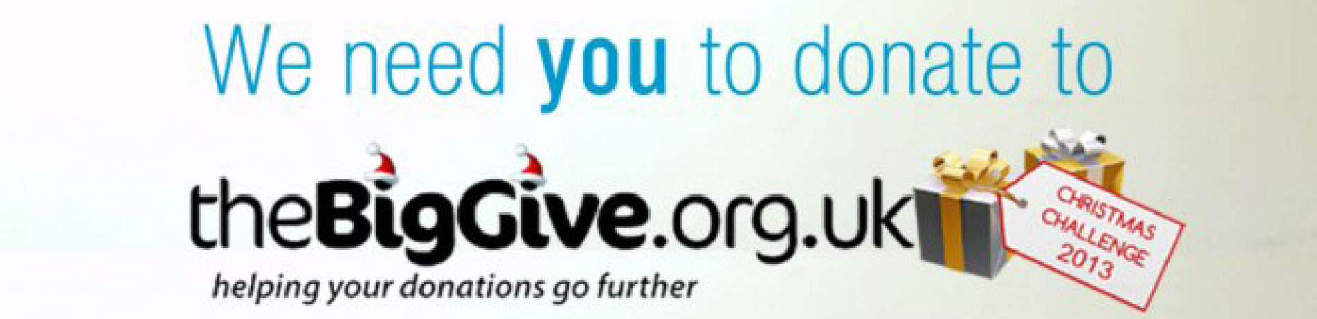 Masthead for the 2013 Big Give Christmas Challenge fundraising campaign